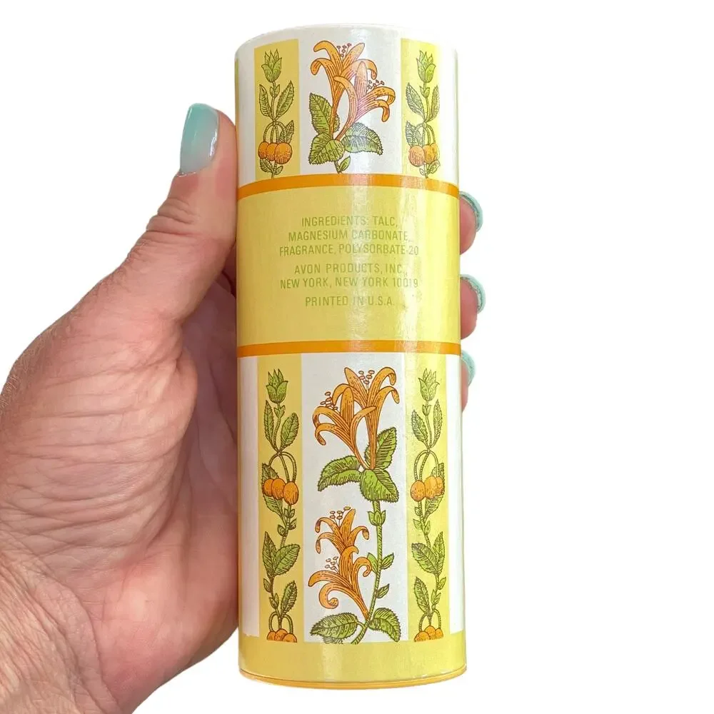 Vintage Avon Honeysuckle Talc Powder 3.5 oz Perfumed Body Powder Appears Unused
